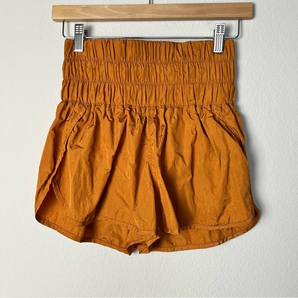 Free People The Way Home Shorts Burnt Orange Activewear Running Size Small - Picture 4 of 12
